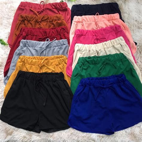 Shorts Curto De Malha Feminino .